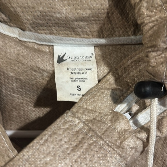 Frog Toggs Outerwear Tan Hooded Jacket with Embroidered Logo - Picture 3 of 4